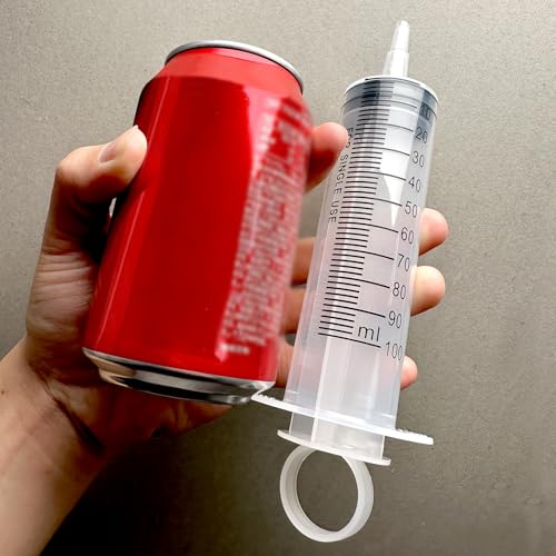 2 Pack Large Syringes, Large Plastic Garden Industrial Syringes for Scientific Labs, Measuring, Watering, Refilling, Filtration Multiple Uses (100 ML) - size: 100 ML