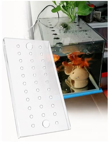Anti Jump Transparent Fish Tank Cover，Aquarium Lid with 30 Mm Feeding Hole, Removable Top Cover for Open Top Aquarium(140x50x0.4 cm) - size: 140x50x0.4 cm