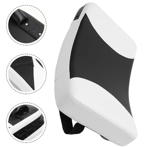 SOLUSTRE Taekwondo Kick Pad Martial Arts Sparring Target Compact Black White Curved Handheld Kicking Shield for Training Equipment