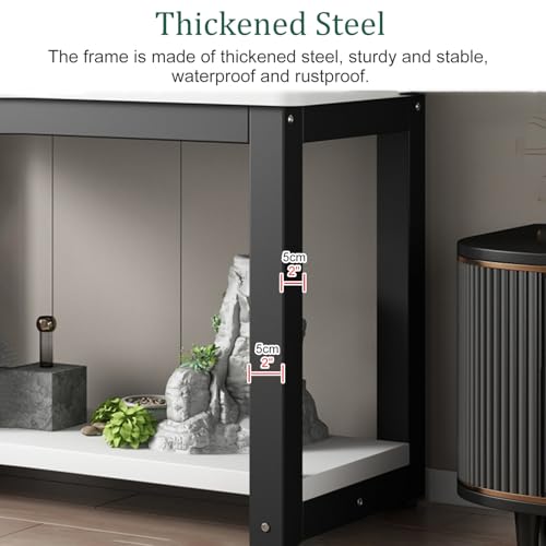 Fish Tank Stand,Fish Tank Stand with Non-Slip Foot Mats, Stylish Black Aquarium Cabinet, Turtle Tank Table for Living Room, Reptile Stand, 70x45cm (27.5"x17.7") - color: C, size: 70x45cm(27 1/2"x17 3/4")