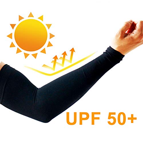 PFFY UV Protection Cooling Arm Sleeves for Men and Women UPF 50 Sun Sleeve - color: 2 Pairs - Camo Skyblue