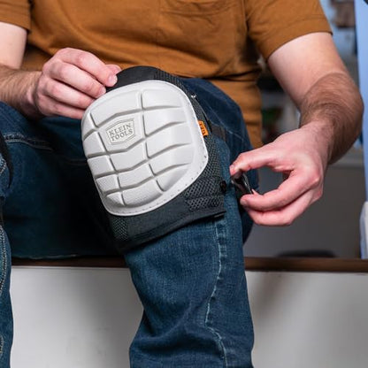 KLEIN TOOLS 60849 Non-Marring Knee Pads for Work, Construction, Tile, Flooring, for Men and Women, Lightweight Gel and Foam Padding, One Size - size: Non-Marring Lightweight