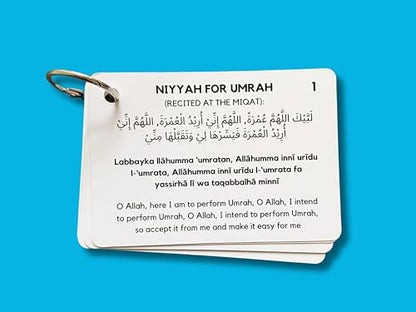 Umrah Dua Cards, Step by Step Guide Umrah Duas, Umrah Gift, Umrah Prayers and Supplications, Umrah Flash Cards