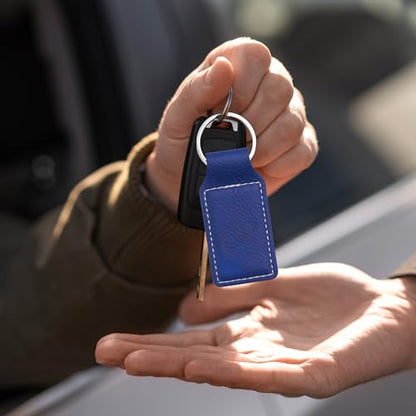 LaserGram Rectangle Keychain, Allah 2, Personalized Engraving Included (Dark Blue) - color: Dark Blue