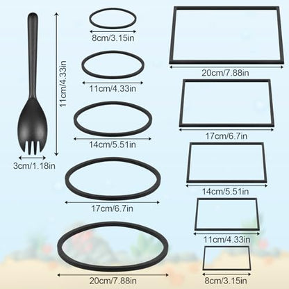 Hariendny 10 Pack Fish Feeding Ring Aquarium Floating Plant Barrier Round and Square Floating Aquarium Plant Corral Foam Fish Feeder Rings Fish-Tank Accessories for Betta Goldfish Floating-Plants