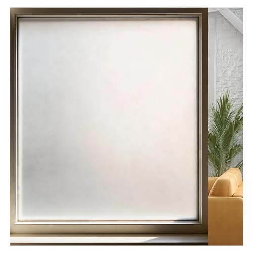 Frosted Window Film for Privacy, Static Cling Vinyl, 17.5"x 78.7" | 3in Privacy | Blocks Silhouettes, Lets Soft Light. No Glue, Residue-Free. UV/Water Resistant, Reusable. For Rooms/Bath/Office - size: 17.5"x 78.7"