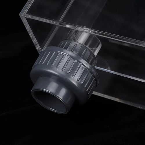 Zerodis Quality Acrylic Self Start Siphon Hang On Overflow Box, Acrylic Hang On Fish Water Siphon Air Pumps for Recycled Water and Increase Oxygen, Filtration Water No Noise Fish