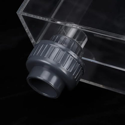 Zerodis Quality Acrylic Self Start Siphon Hang On Overflow Box, Acrylic Hang On Fish Water Siphon Air Pumps for Recycled Water and Increase Oxygen, Filtration Water No Noise Fish