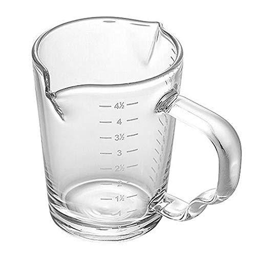150ml Glass Measuring Cup Double Spouts Espresso Cup Shot Glass Heat-Resistant Handle Transparent Scale Ounce Measure Jugs Mixing Mug for Bar Party Wine Milk Coffee Liquid Heavy Glass Measuring Cup - color: 150ml