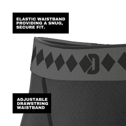 Diamond MMA Compression Performance Short with Built-in Jock Strap and Athletic Cup System - size: Small