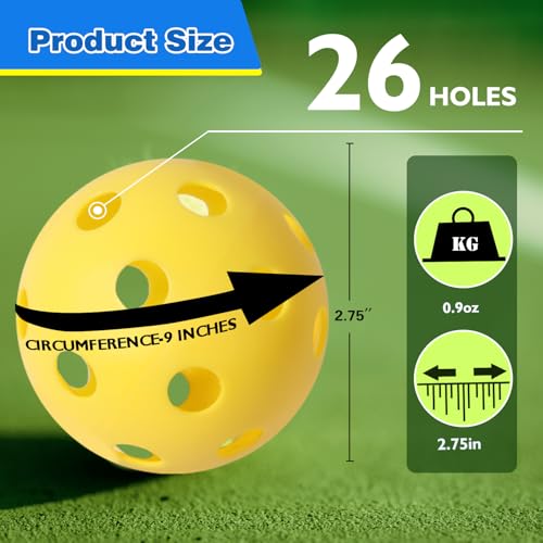 GSE Games & Sports Expert Practice Baseballs, Plastic Baseballs Training, Hollow Airflow Softballs for Pitching, Batting, Catching for All Skill Levels (Several Styles Available) - color: Yellow, style: 24-PACK