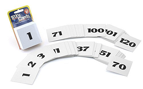 Hygloss 120-Pk Number Flashcards – Numbers 1–120, 2" x 2" White Cards – Numeracy Learning Card Kit - style: Number Cards