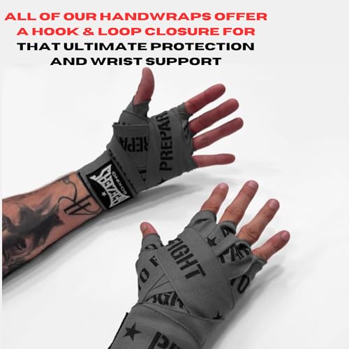 Geezers Prepare to Fight Hand Wraps - color: Red, size: 4m