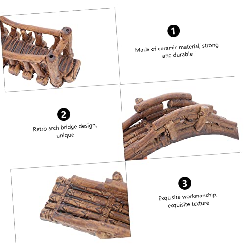SUPVOX 2pcs Aquarium Bridge Decor Fish Tank Landscape Ornament Realistic Fish Hideout and Natural-Looking Design for Aquatic Environments