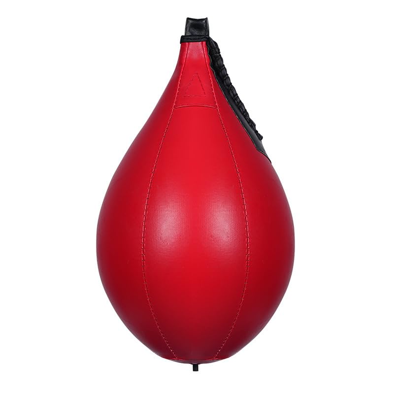 Professional Hanging Boxing Speed Ball, Boxing School Sanda Training, Dodgeball Ball, Home Fitness Reaction Ball, Target Release Ball(pear-Shaped All-red Splicing Speed Balls)