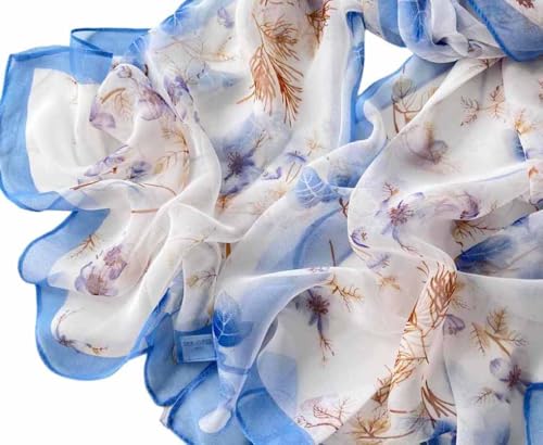 Xyueanlo Scarfs for Women Lightweight Scarves Fashion Print Floral Pattern Scarf Shawls - color: R-24