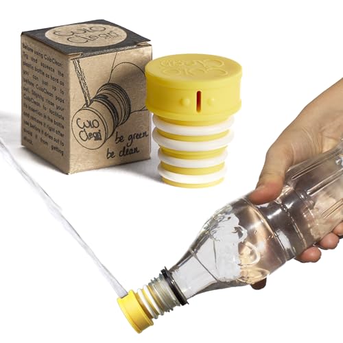 CuloClean Portable Bidet for Toilet, Travel, or Camping. Compatible with Any Plastic Bottle. Discreet, Sanitary or Travel Shower, Attachable Stopper, Backcountry Bidet Nozzle (1pcs Yellow) - color: 1pcs Yellow