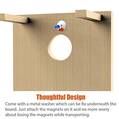 Waybelive Cornhole Game Magnetic Scoreboard, White & Black | Includes Round Flat Washer, Durable Construction, Easy to Install, Effortless Score Tracking - size: 1 Pack