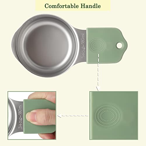 Magnetic Measuring Cups Set of 7 Stainless Steel Heavy Duty Measuring Cups for Dry & Liquid Ingredients (color) - color: color
