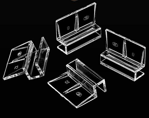 4pcs Clear Color Acrylic Aquarium Fish Tank Glass Cover Clip Support Holder (12mm) - size: 12mm
