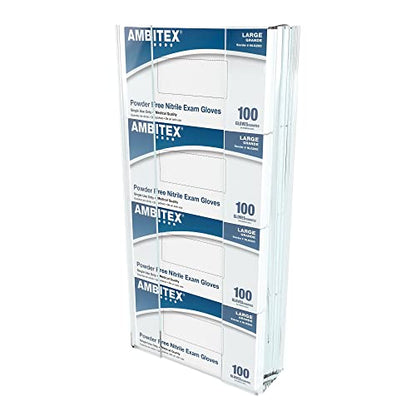 Kantek Wall Mounted Acrylic Glove Box Holder Dispenser, 4 Box Capacity, for Use in Food Service, Healthcare, Hospitals, Restaurants, 10.3" x 3.8" x 21.3", Clear - size: Quadruple