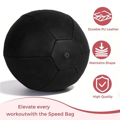Speed Bag, Speed Punching Bag, Boxing Ball, Punching Dodge Striking Bag for Boxing Training Home Gym Sports Fitness - color: Black
