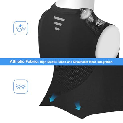 Youth Padded Compression Shirt Baseball Chest Protector Heart Sternum Guard - color: Black, size: Medium