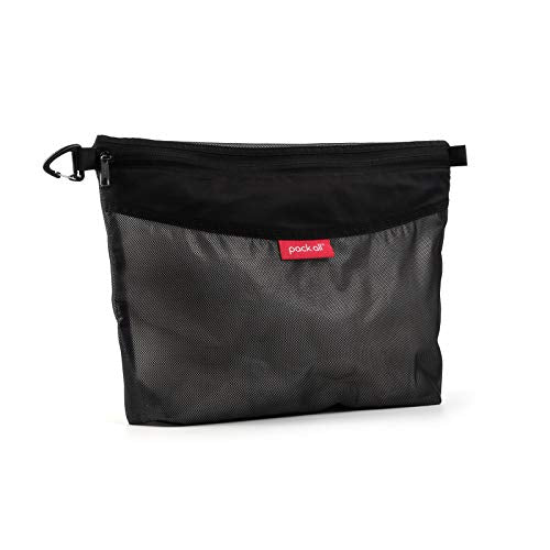 pack all Water-Resistant Zipper Pouch, Mesh Zipper Bag, 14.17"x10.23" - color: Black, size: Large