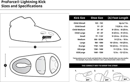 ProForce Lightning Kicks Martial Arts Sparring Shoes/Footgear - color: Silver, size: Large Big Kid