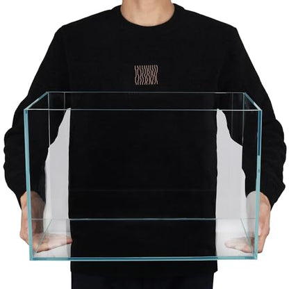 Ultra Clear Rimless Low Iron Glass Cubic Aquarium Tank (9.6Gal W17.72×D10.63×H11.81 inch(45x27x30cm)) 6mm Thickness Include Black Leveling Mat - size: W17.72 × D10.63 × H11.81 inch