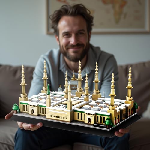 Prophet's Mosque-Medina 빌딩 블록 세트, 아동용 이슬람 교육용 장난감, DIY 3D 모델 키트, 건축 컬렉션용(594피스)