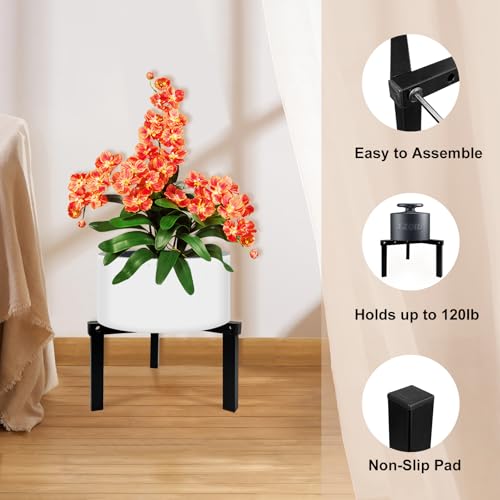 Three Legs Adjustable Metal Plant Stand for 5"-10" Plant Pot – Indoor & Outdoor (Black, 1 Pack) - color: Mini 3Legs Black 5-10", style: 3 - Mini