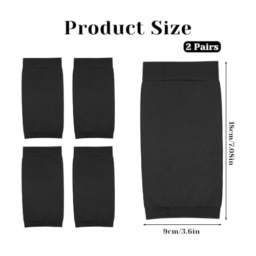 2 Pairs Tattoo Cover up Sleeve, Forearm Concealer Support | Tattoo Aftercare UV Protection over Sleeve Elbow Sleeves for Women Men - color: Black