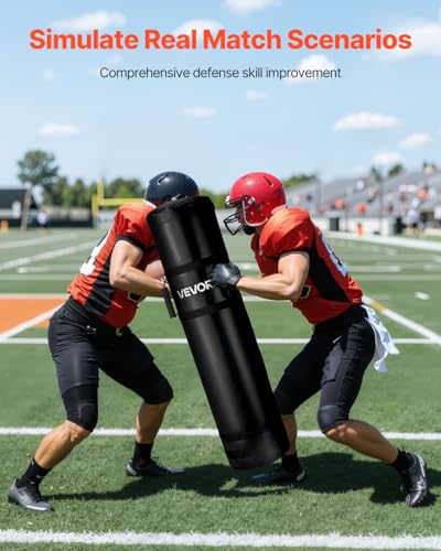 VEVOR PVC Step Over Dummy, High-Density Sponge Blocking Pad Equipment, Heavy Duty Tackle Dummies with Handles, Great for Footwork Drills Sports Training Practice - size: 1PC Tackling Dummy 48*12inch