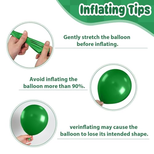 Paready Green Black Balloons, 60 Pcs Party Balloons for Graduation Sports - color: Green Silver
