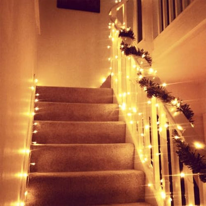 String Lights Battery Operated, 33 Ft 80 LED Christmas Lights