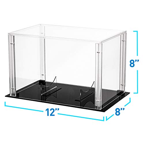 Franklin Sports Display Case – Memorabilia – UV Protected – Sport Collectibles - Baseball - Batting Gloves - Basketball - Soccer Ball - Football - style: Football