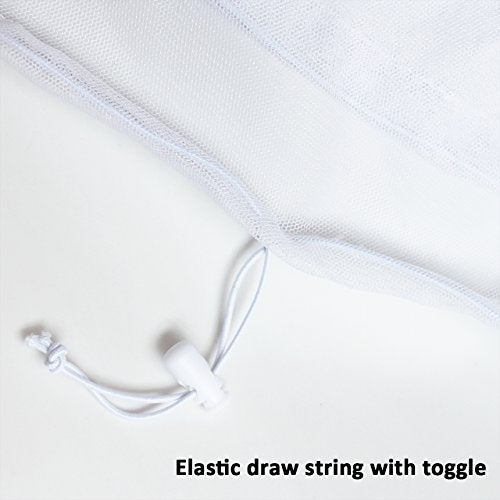 Anvin Mosquito Head Mesh Nets Gnat Face Netting for No See Ums Insects Bugs Gnats Biting Midges from Any Outdoor Activities, Works Over Most Hats Comes with Free Stock Pouches (3pcs, White) - color: White