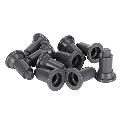 Aquarium Isolation Board Support Feet, PVC 100Pcs Adjustable Height for Partition Stability and Easy Cleaning, Aquarium Owners (Black) - color: Black