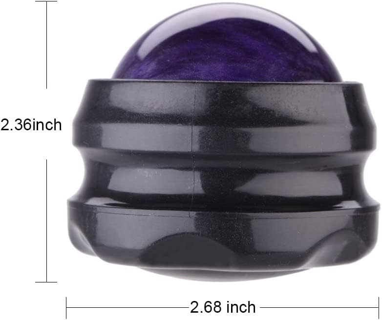 Manual Massage Ball Pain Relief Back Roller Massager Self Massage Therapy & Relax Full Body Tools for Sore Muscle Joint Pain Essential Oils or Lotion Relax (Purple) - color: Purple