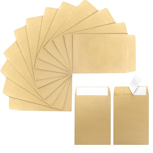 100 Pack Kraft Small Coin Envelopes, 3.23"4.53", Brown, Fully Sealed Seed Envelopes; Mini Envelopes for Office, Home, School - color: Kraft -100