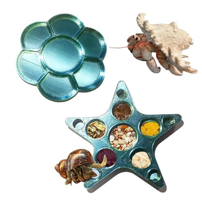 2 Pcs Hermit Crab Food Dish & Feeding Water Bowl,Hermit Crab Tank Accessories
