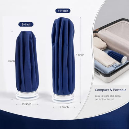 2 PCS Upgrade Ice Pack Injuries Reusable,11in & 9in Ice Bags Hot Water for Injuries, Soothe Pain and Stay Cool, Old School Style and Traditional Ice Packs, Versatile and Easy to Carry - size: 9+11 Inch