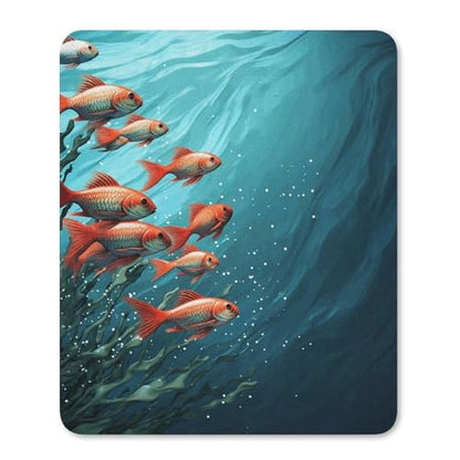 Square Mousepad Fish Aquarium Mouse Pad for Computer Mouse Mat Anti-Slip Rubber Mouse Pad for Office Laptop Waterproof Mouse Pads 11.8 * 9.8 * 0.1 Inch