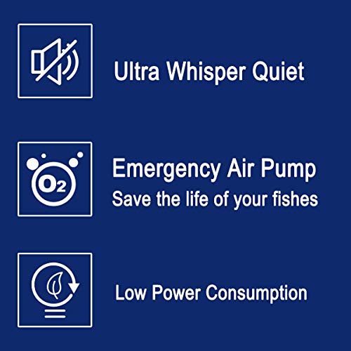Battery Aquarium Air Pump, Quiet DC-800 Backup Fish Tank Air Bubbler, Portable Power Outage Aerator Emergency Oxygen Diffuser, Keeps Fish Safe & Bait Minnow Shrimp Alive