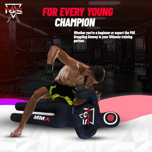 MMA Grappling Dummy Brazilian JIU Jitsu BJJ Punching Bag for Self Defense Wrestling Judo Karate Boxing Throwing Submission Standing Position - UNFILLED - color: Full Black, size: 4FT / 47"
