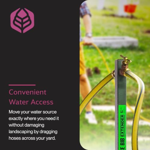 Yard Butler Garden Hose Bib Extender, Rust-Resistant, IHBE-6 | Durable Garden Hose Bib Extender, Keeps Hose Elevated, Rust-Resistant, Anti-Kink Design, Easy Installation - size: Extender