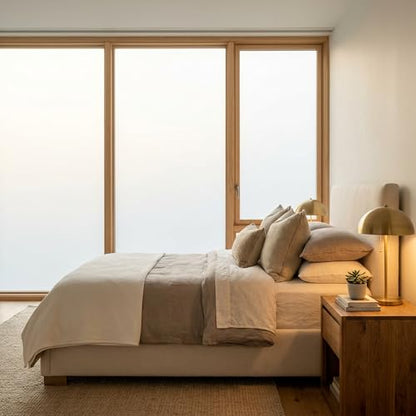 Frosted Window Film for Privacy, Static Cling Vinyl, 23.6"x 157.4" | 3in Privacy | Blocks Silhouettes, Lets Soft Light. No Glue, Residue-Free. UV/Water Resistant, Reusable. For Rooms/Bath/Office - size: 23.6"x 157.4"