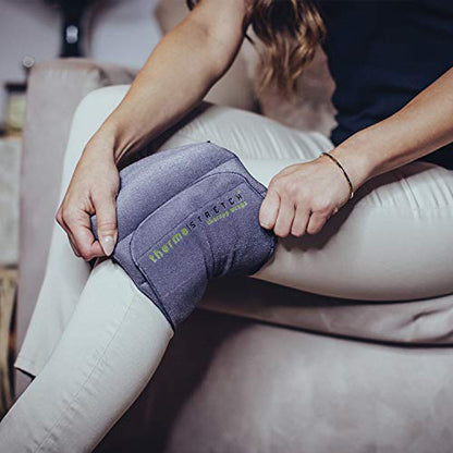 Knee Heating Pad - Microwavable Compression Wrap for Arthritis, ACL, PCL, Tear, Joint Pain Relief and Recovery – Natural, Adjustable and Stretchable Therapy That Stays