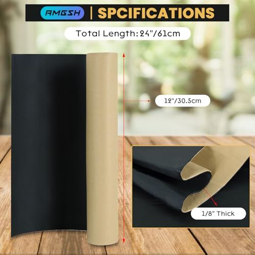 1/8”T X 12”W X 24”L Sponge Neoprene with Adhesive Foam Rubber Sheet | Padding Gaskets,Crafts for Weather proofing or Stripping DIY Gasket or Sealing Material - size: 1/8” Thick X 12” Wide X 24” Long